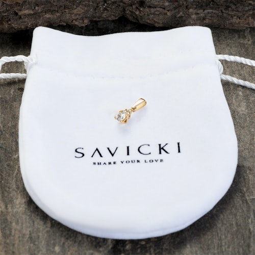 Zawieszka Fairytale: złota, diament laboratoryjny